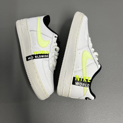 Size 4.5Y - Nike Air Force 1 LV8 1 'Worldwide Pack White Barely Volt' CN8536-100