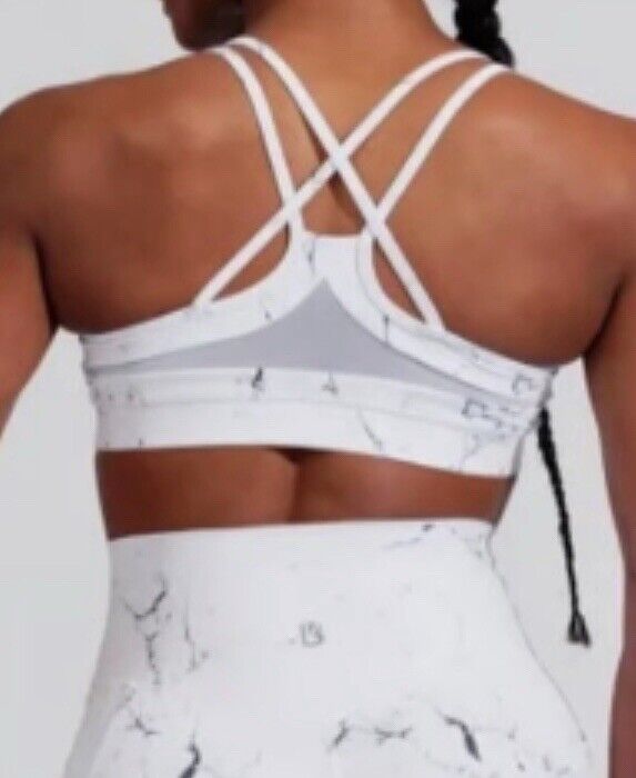Size Small-BuffBunny Jade Limitless Mesh Bra White Marble
