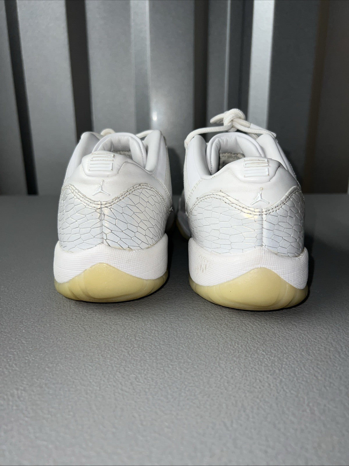 Size 5.5Y or 7 Wmns - Jordan 11 Retro Low Heiress Pure Platinum (GS) 897331-100