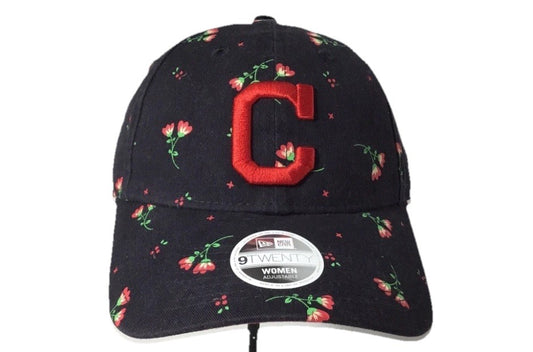 Cleveland Guardians New Era 9Fifty Snapback Wmns Black Floral Baseball Hat