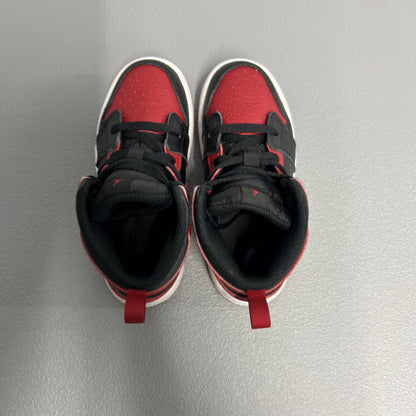 Size 9C- Air Jordan 1 Mid ‘Banned’ 2020 (Toddler)