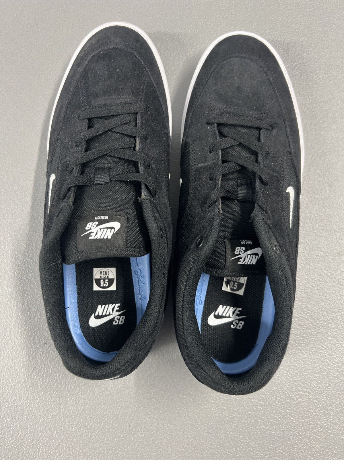Size 9.5 - Nike Malor SB Black White