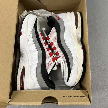 Size 5Y or 6.5 Wmns - Nike Air Max 95 (GS)  ‘White Cement Red’ 307565-104