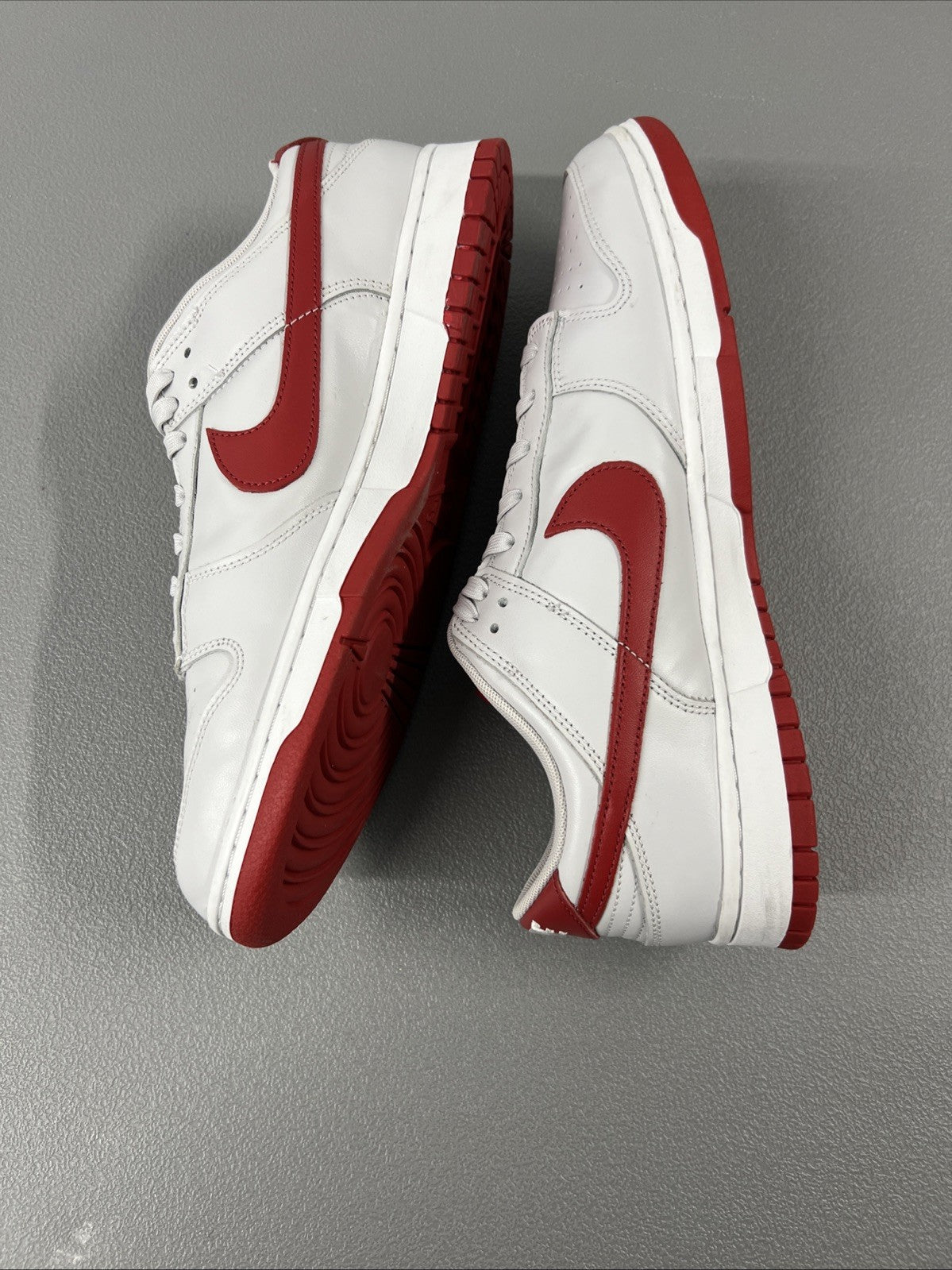 Size 13 Nike Dunk Low Vast Grey Varsity Red