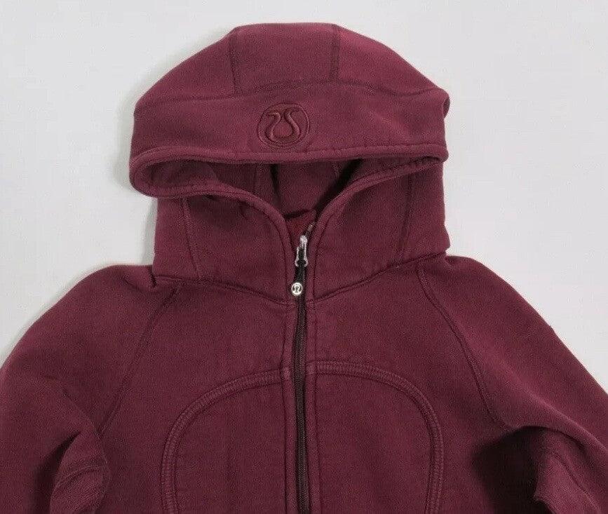Size 8-Lululemon Women's Full Zip Scuba Hoodie Plum