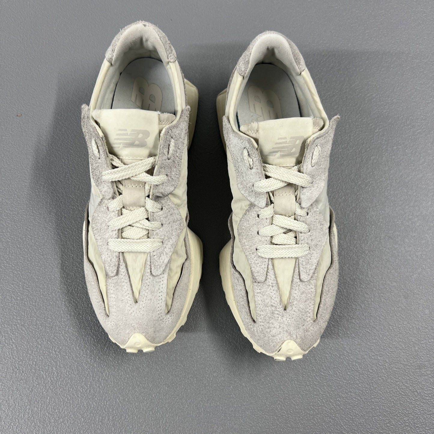 Size 8 - New Balance 327 (Sample) Cream White