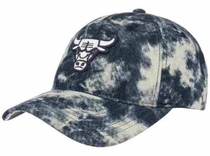 Chicago Bulls NBA Denim Acid Wash Mitchell & Ness Hat Snapback Hat Blue Cotton
