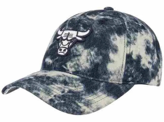 Chicago Bulls NBA Denim Acid Wash Mitchell & Ness Hat Snapback Hat Blue Cotton