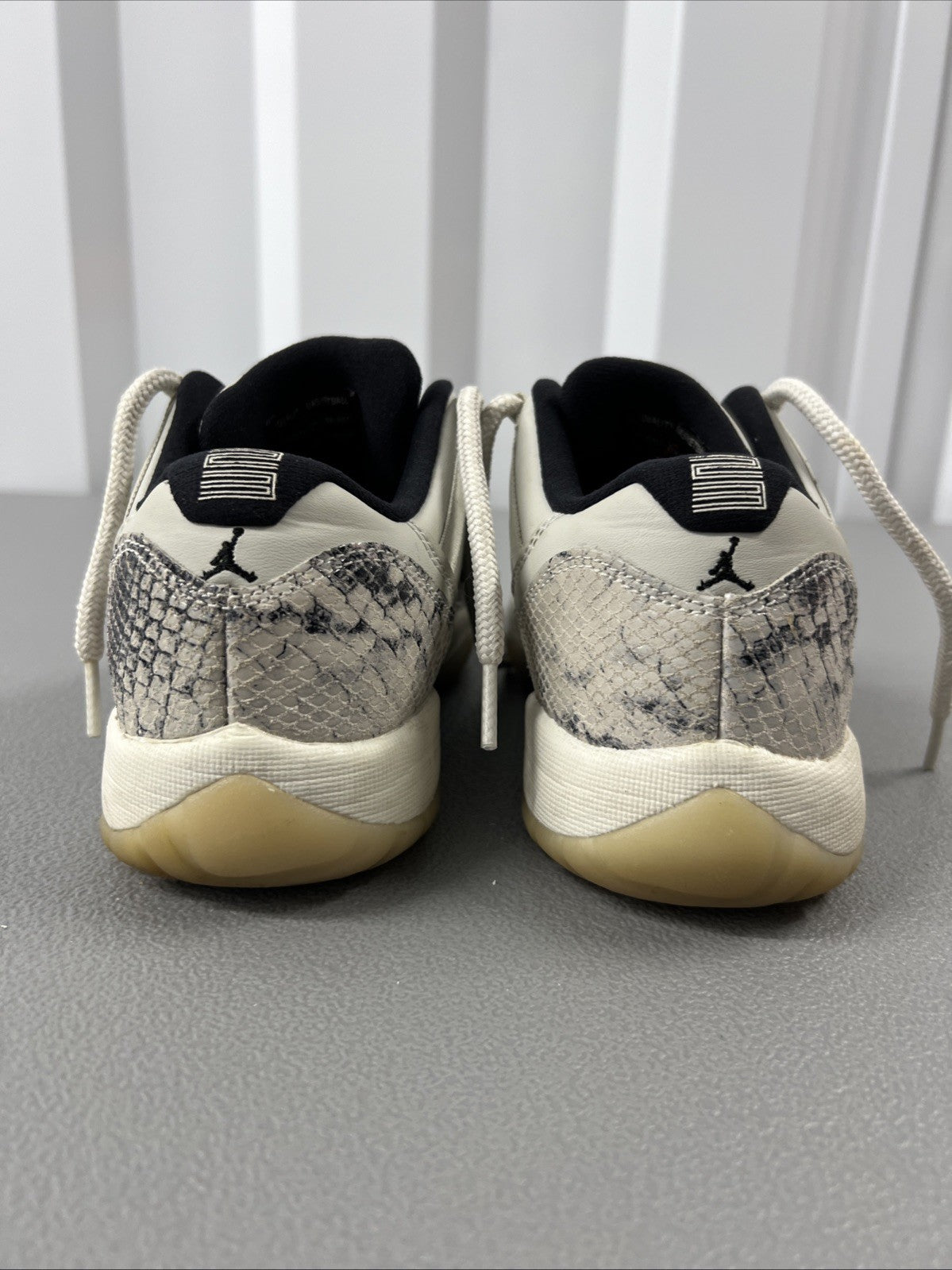 5.5 Y or 7 Wmns - Jordan 11 Retro Low Snake Light Bone (GS)