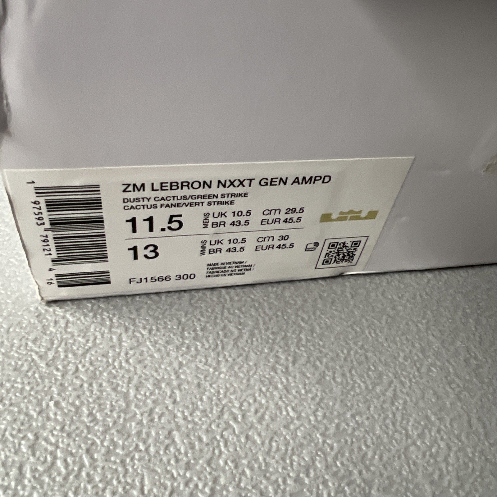Size 11.5 Men’s or 13 Wmns- Nike Zoom LeBron NXXT Gen Amped ‘South Beach’