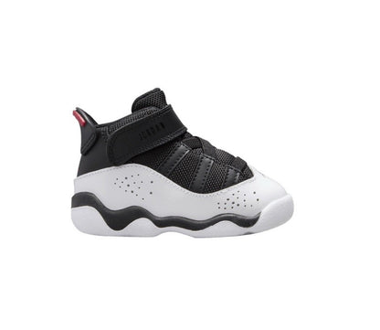 Size 9C - Jordan 6 Rings Black White University Red (Toddler)