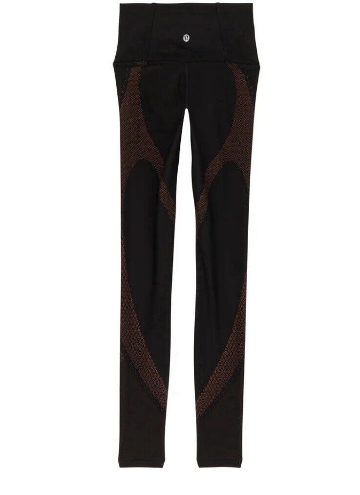 Lululemon Mapped Out High-Rise Tight 28" Black / Ancient Copper Size 4