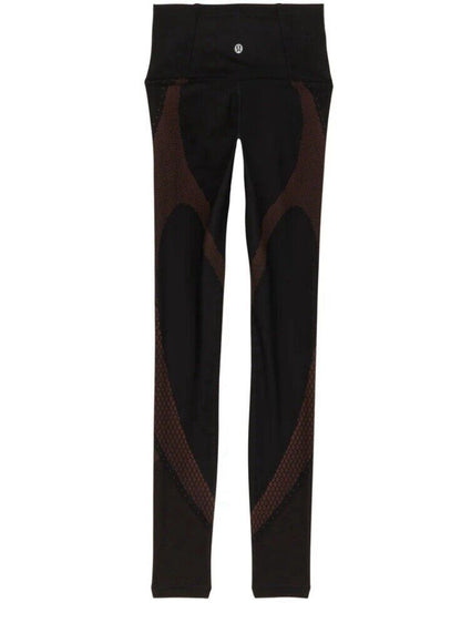 Lululemon Mapped Out High-Rise Tight 28" Black / Ancient Copper Size 4