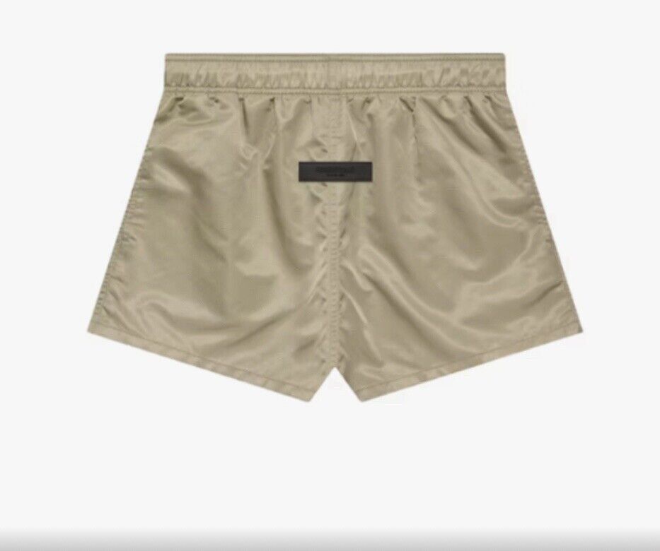 Fear of God Essentials Nylon Running Shorts -Oak Size Small
