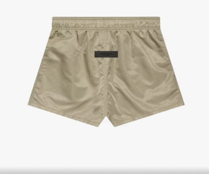 Fear of God Essentials Nylon Running Shorts -Oak Size Small