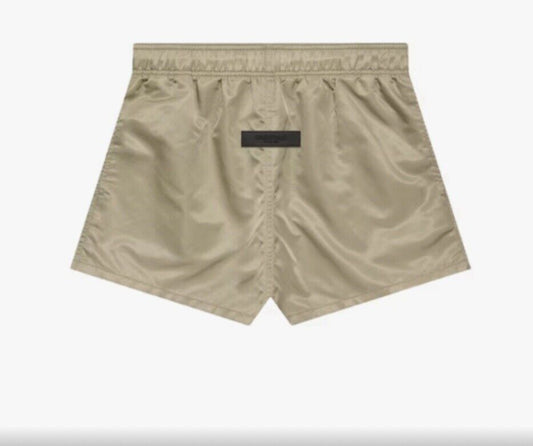 Fear of God Essentials Nylon Running Shorts -Oak Size Small