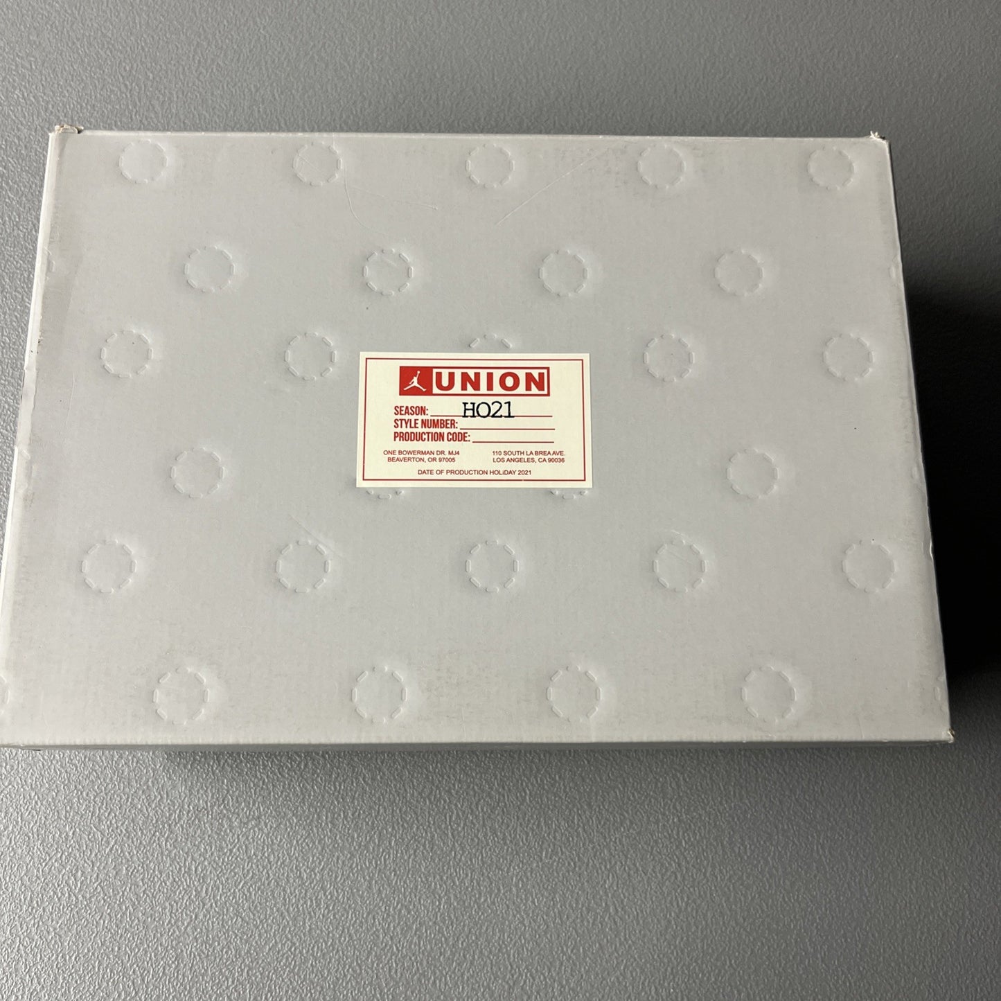 Size 8 Men’s or 9.5 Wmns - Air Jordan 1 Union LA ‘Grey Fog’