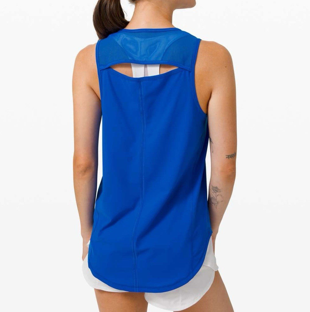 Size 6/8 - Lululemon Sculpt Tank Top Pleated Cerulean Blue Women’s