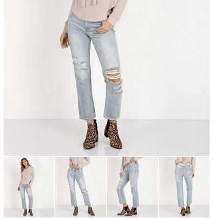 Anthropologie EVIDNT Los Angeles Ghent Boyfriend Palms Size 26 Jeans