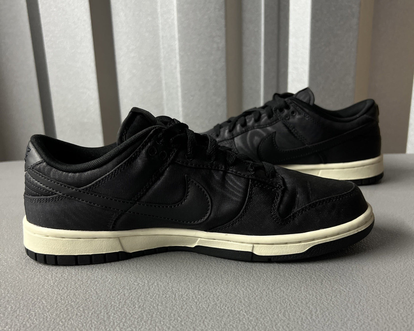 Size 8 Men’s or 9.5 Wmns - Nike Dunk Low ‘Black Canvas’