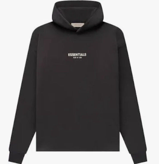Fear of God Essentials Relaxed Hoodie 'Iron' Black -Medium