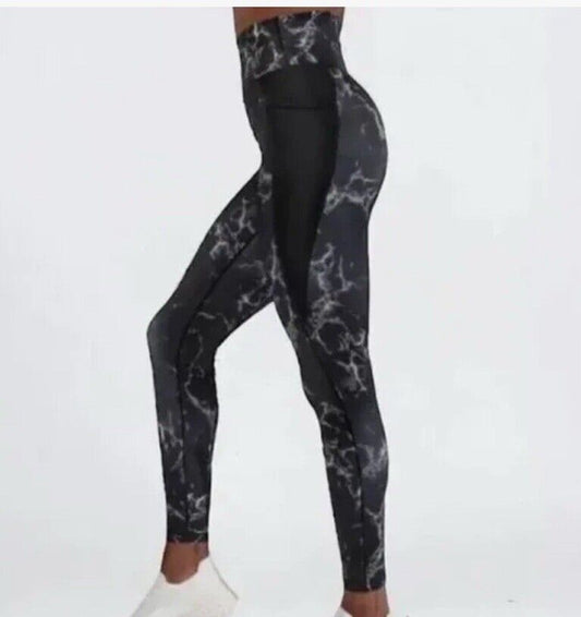 Size Small-BuffBunny Limitless Leggings - Black Marble