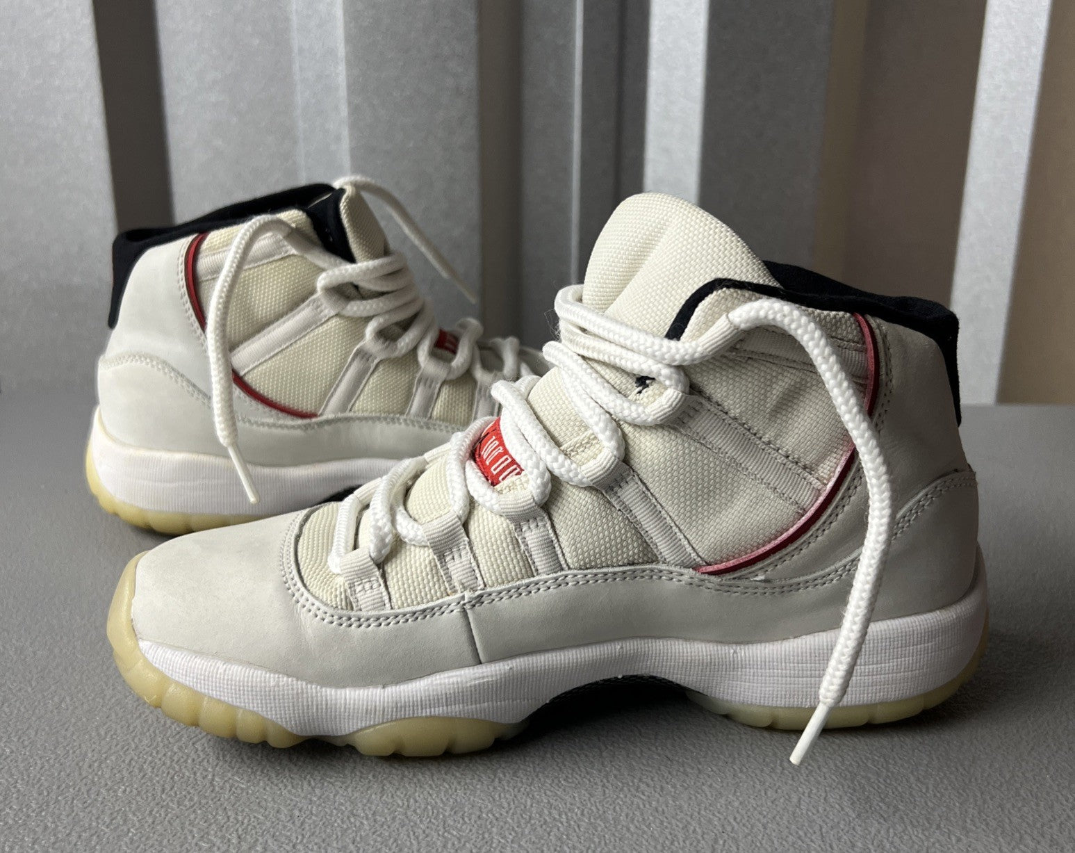 Size 6Y or 7.5 Wmns- Jordan 11 Retro Platinum Tint (GS)