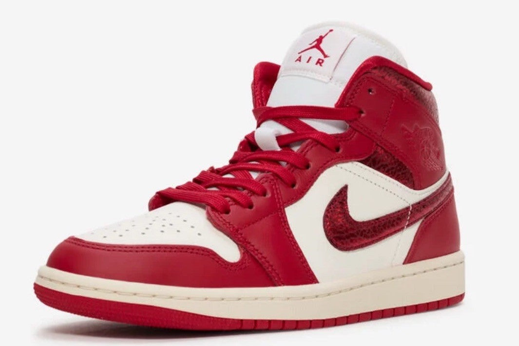 Size 11 Women’s or 9.5 Men’s- Air Jordan 1 Mid SE ‘Red Cracked Leather’