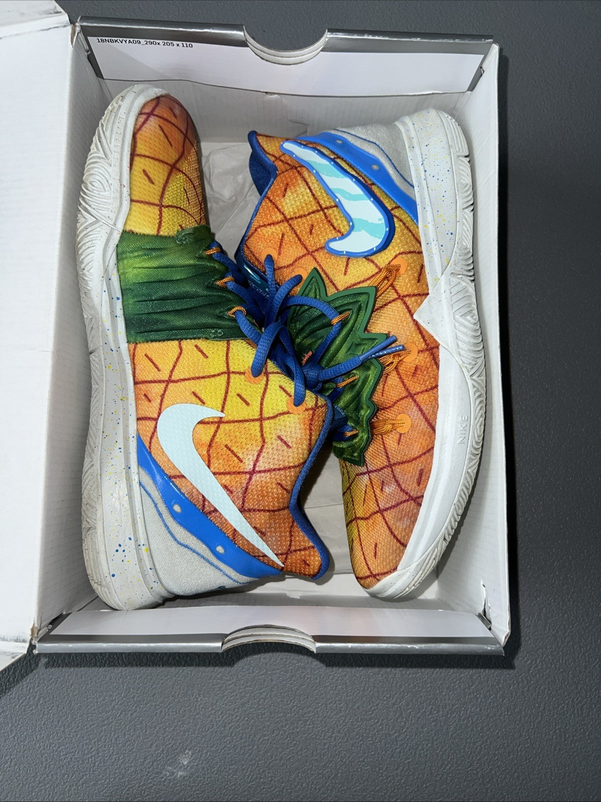Size 7Y or 8.5 Wmns - Nike Kyrie 5 Spongebob Pineapple House GS
