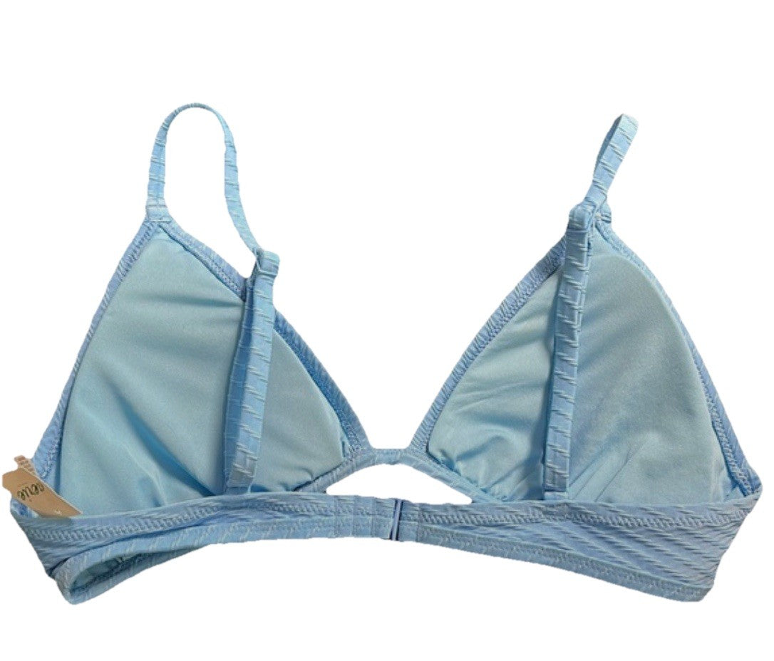 Size XXS - Aerie Textured Blue Bikini Top