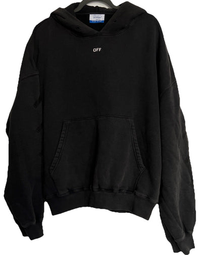 Size XL- Off-White BW St. Matthew Over Hoodie 'Black/Grey’ - No Drawstring