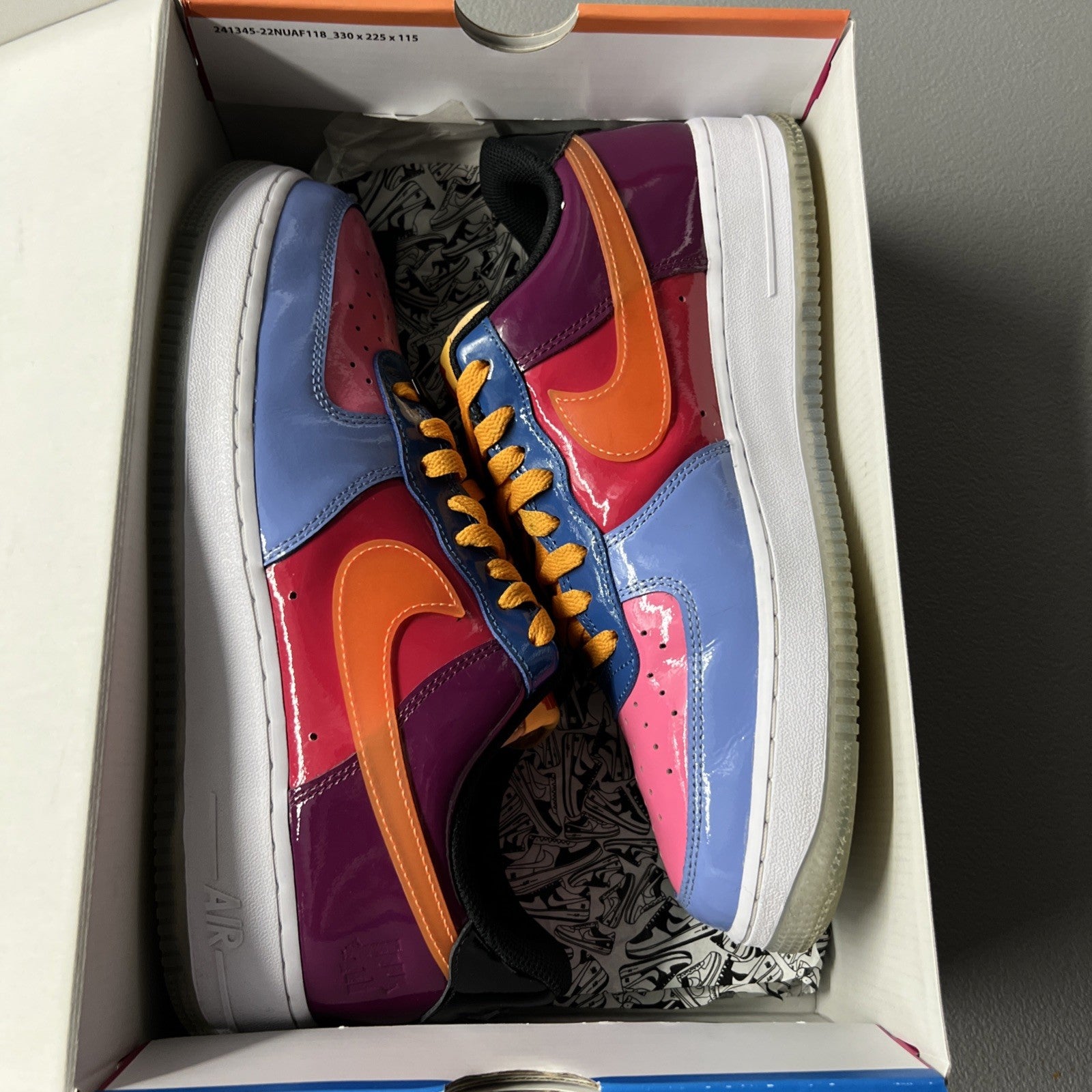Size 10 - Nike Undefeated x Air Force 1 Low Total Orange