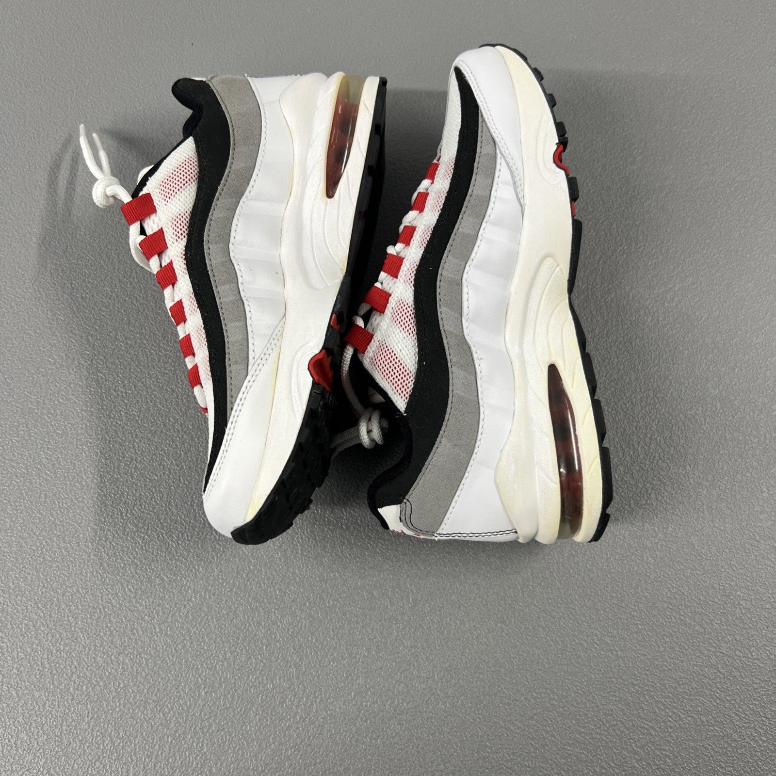 Size 5Y or 6.5 Wmns - Nike Air Max 95 (GS)  ‘White Cement Red’ 307565-104