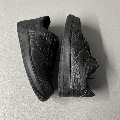 Size 8.5 Men’s or 10 Wmns- Nike Air Force 1 '07 LV8 Low ‘Black Croc’