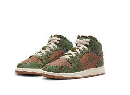 Size 6.5Y or 8 Wmns- Air Jordan 1 Mid GS 'Treeline’