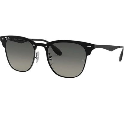 Ray-Ban Blaze Clubmaster Grey Gradient Lens Black Sunglasses-New With Box & Case