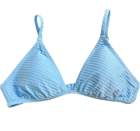 Size XXS - Aerie Textured Blue Bikini Top