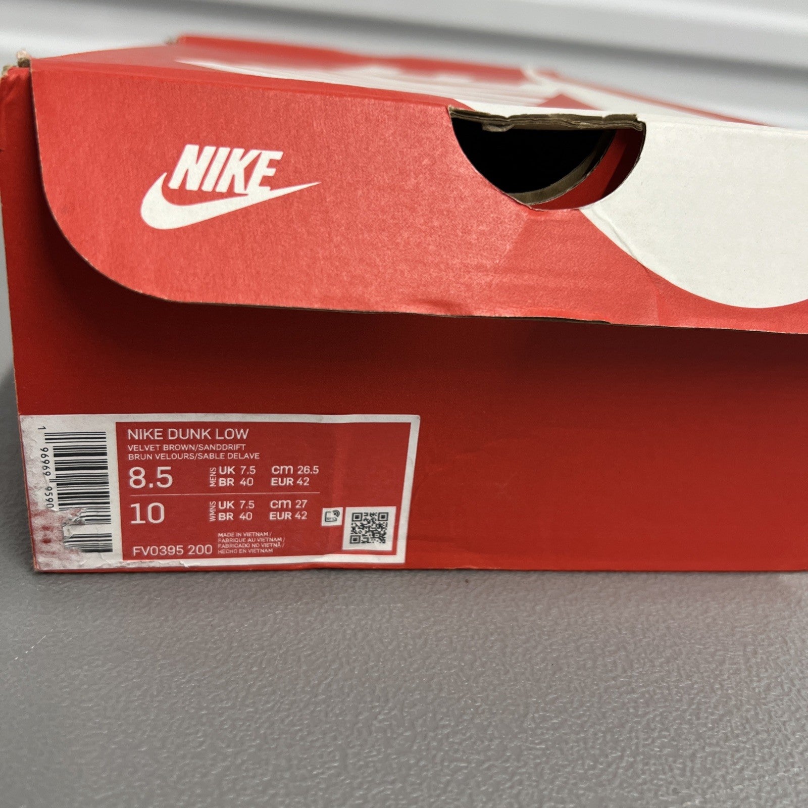 Size 8.5 Men’s or 10 Wmns- Nike Dunk Low Red Panda