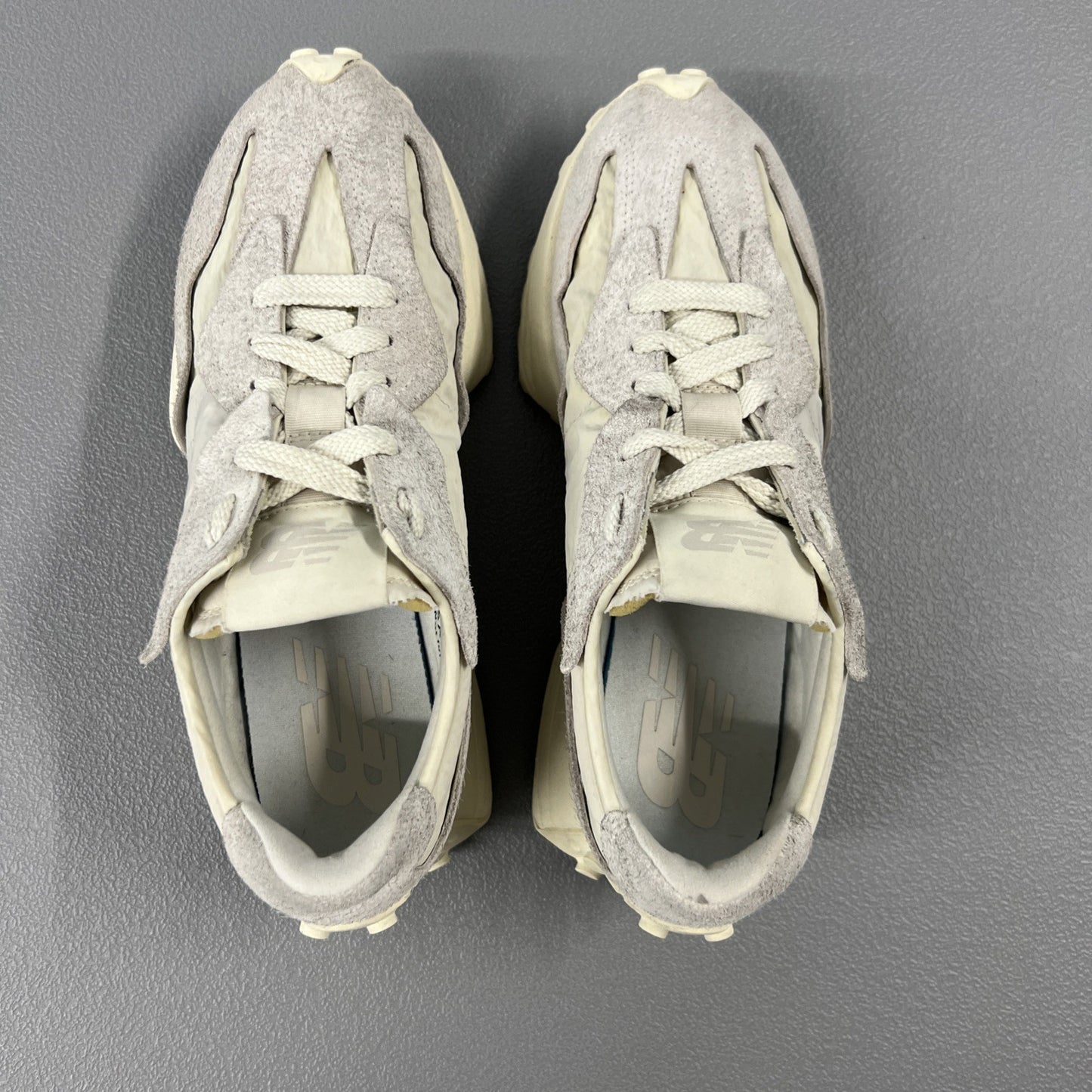 Size 8 - New Balance 327 (Sample) Cream White