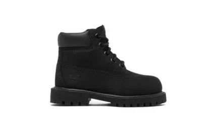 Size 9-Timberland 6-Inch Premium Waterproof "Black Nubuck" Toddler Kids' Boot