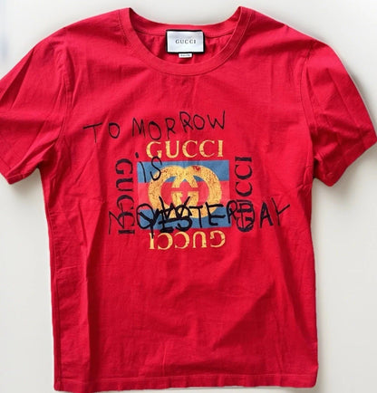 Size XL- Gucci Coco Capitan Red Logo T-Shirt 100% Authentic