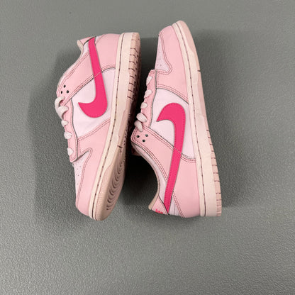 Size 3- Nike Dunk Low Triple Pink (Preschool)