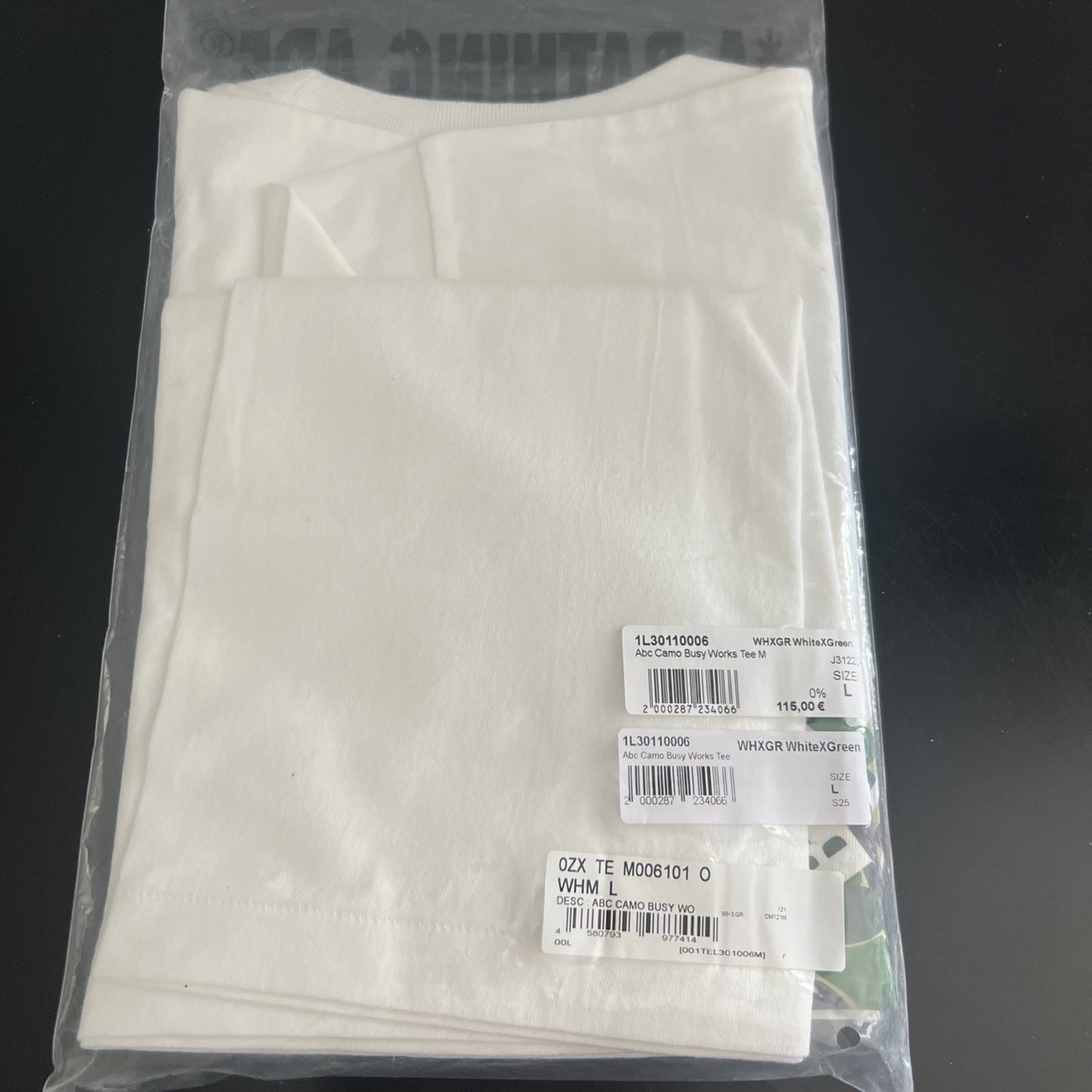 Size L - BAPE ABC Camo By Bathing Ape Tee 'White/Green'