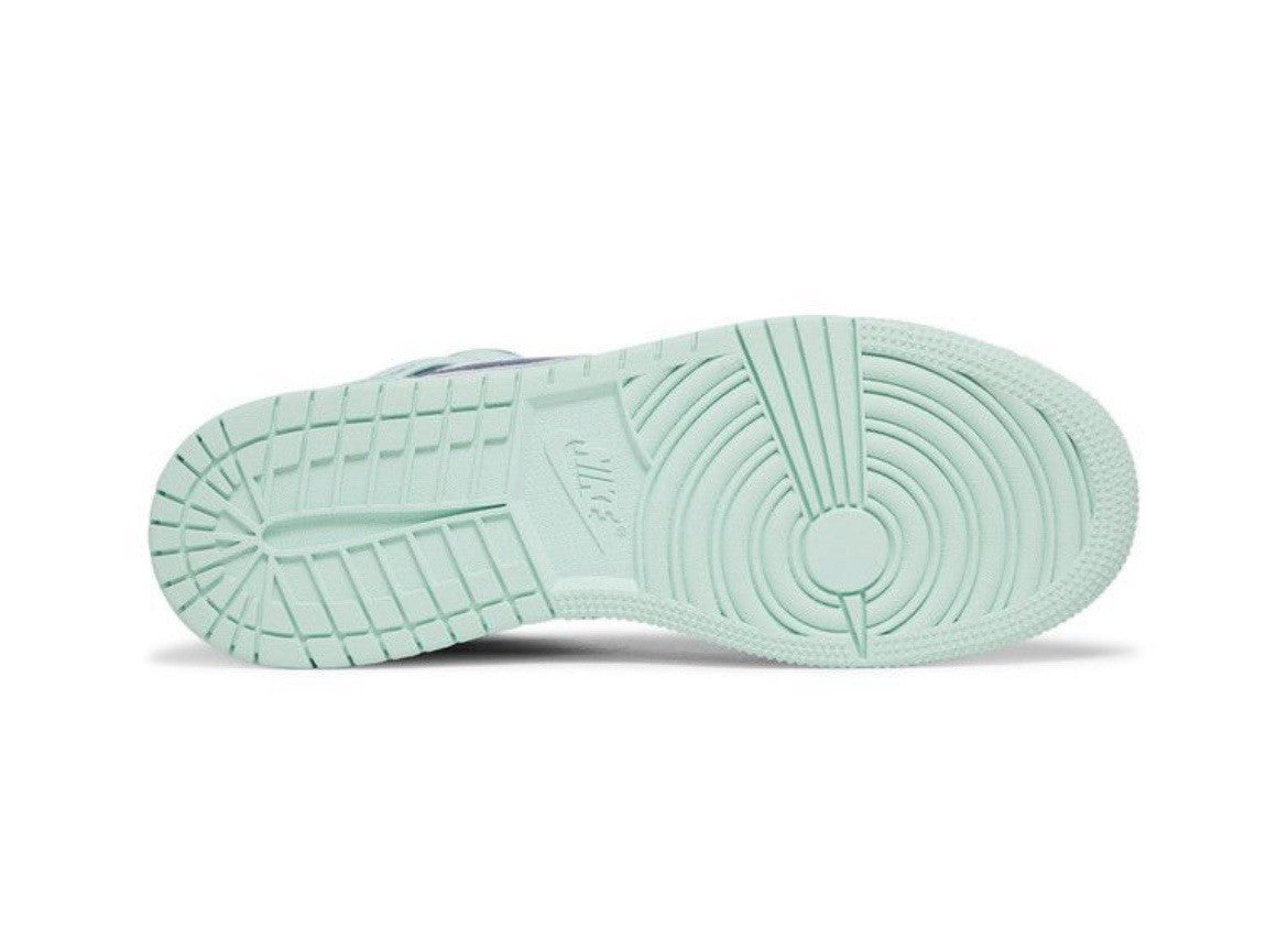 Size 6.5Y or 8 Wmns - Air Jordan 1 Mid Blue Mint (GS) 554725 413