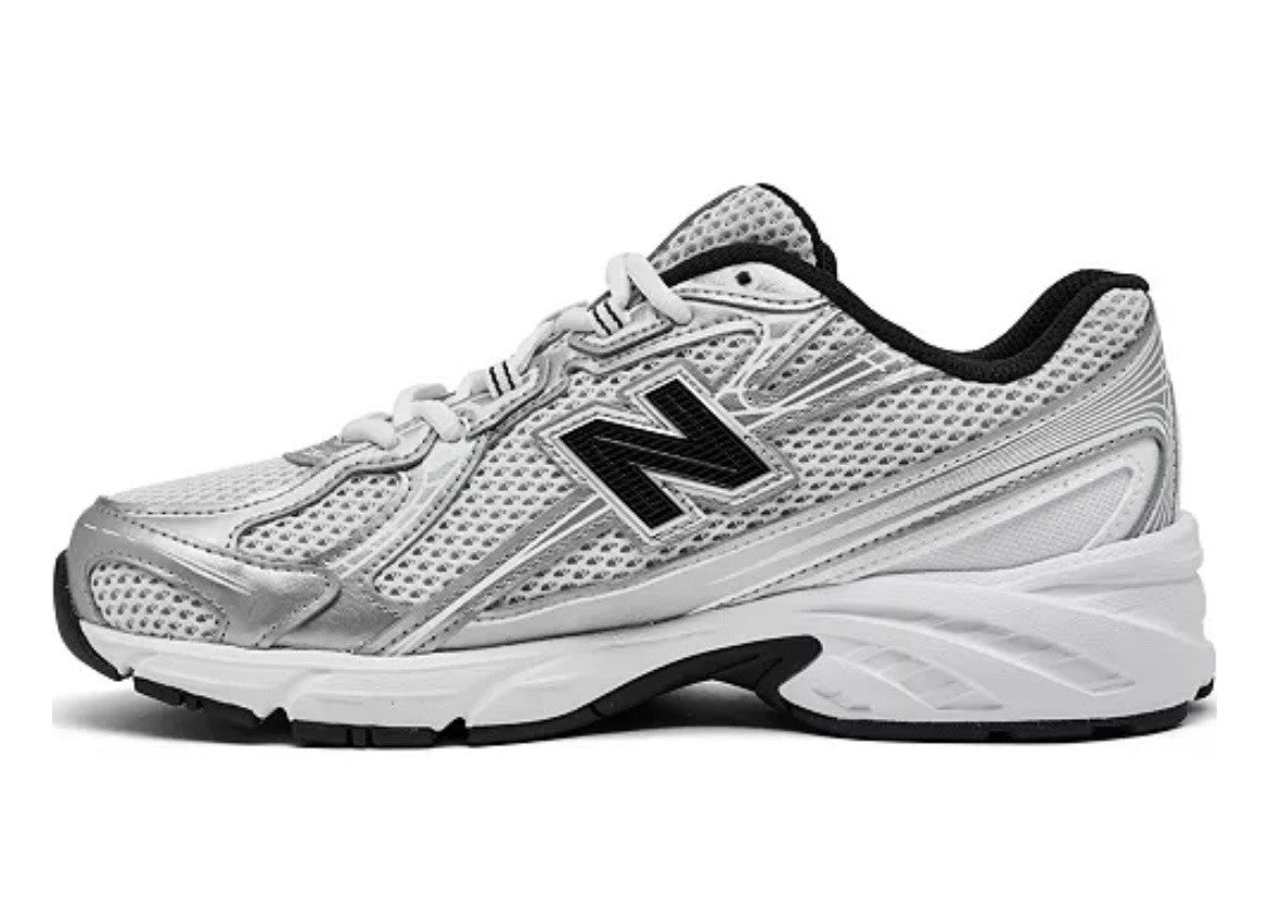 Size 7Y or 8.5 Wmns - New Balance 740 GS Silver Metallic/ Black