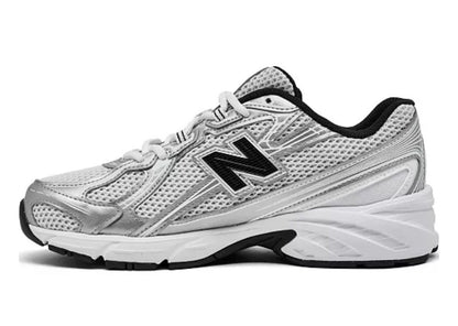 Size 7Y or 8.5 Wmns - New Balance 740 GS Silver Metallic/ Black