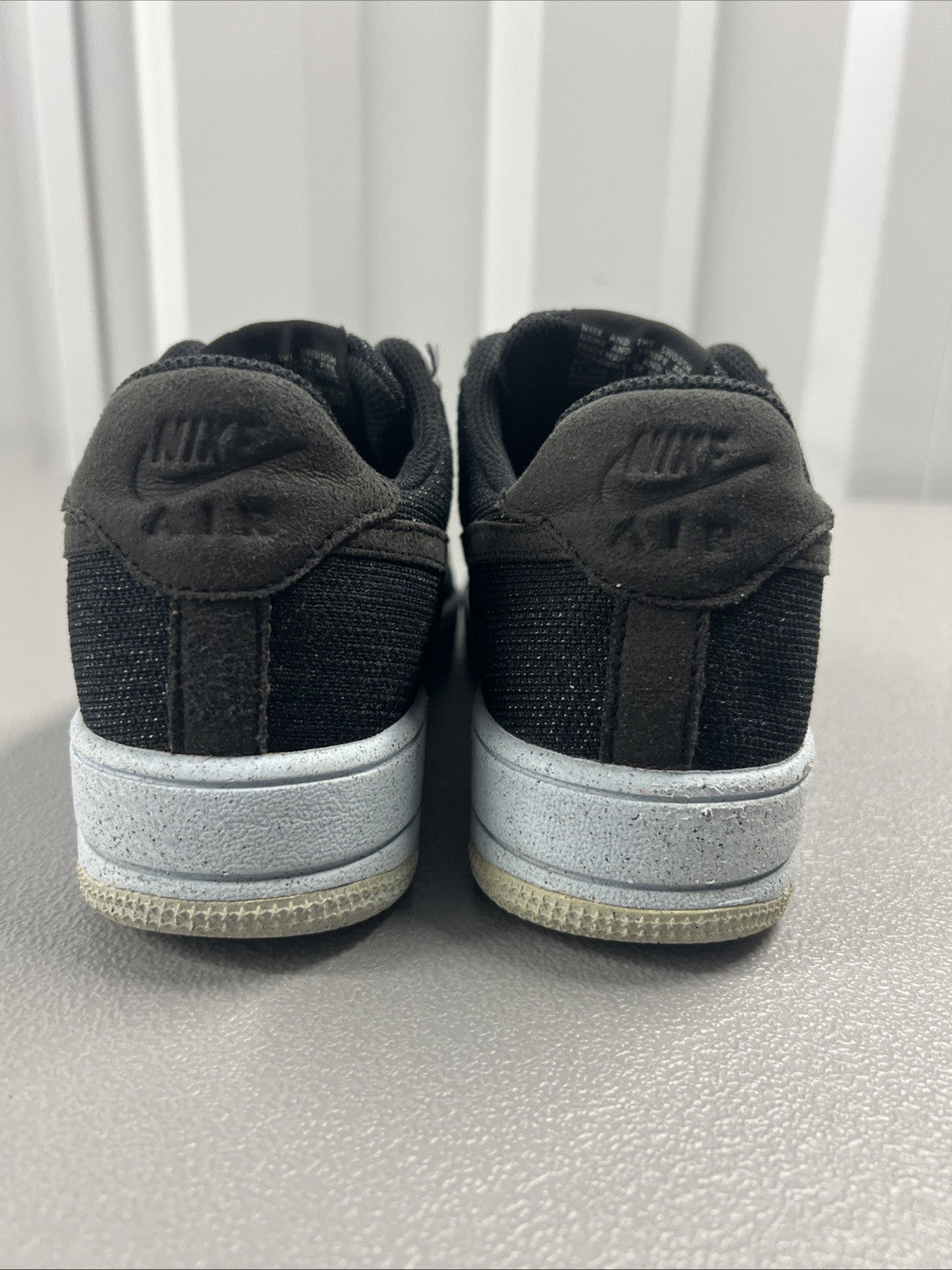 Size 6.5Y - Nike 1 Air Force 1 Crater Flyknit GS 'Black Chambray Blue'