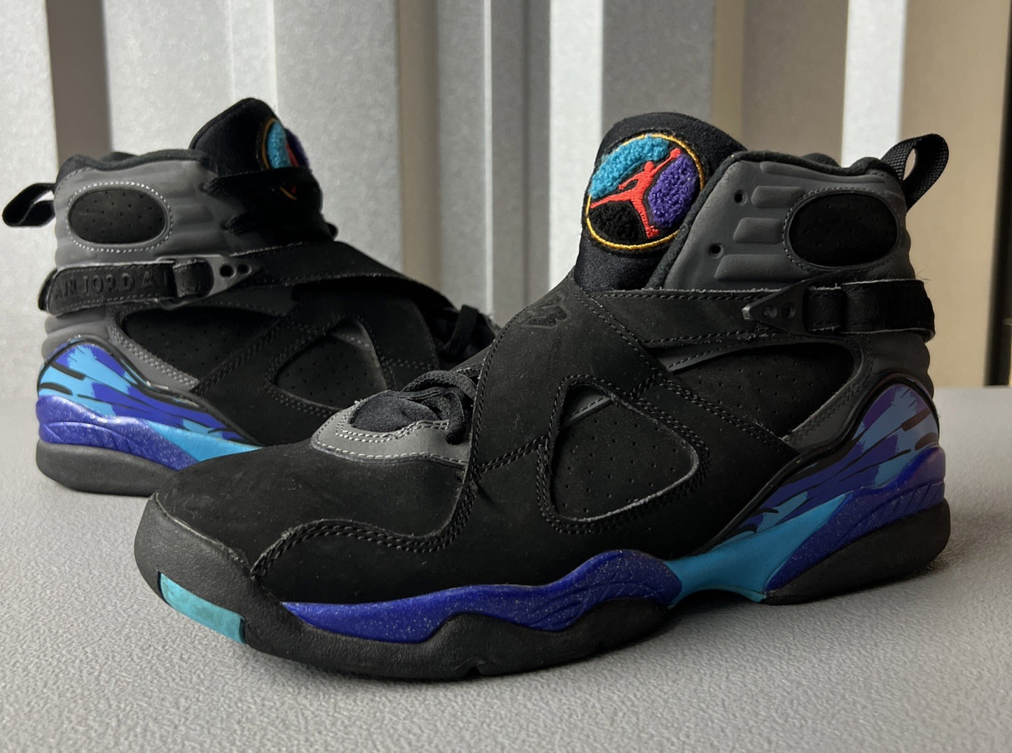 Size 7Y or 8.5 Wmns- Jordan 8 Retro Aqua (2015) (GS)
