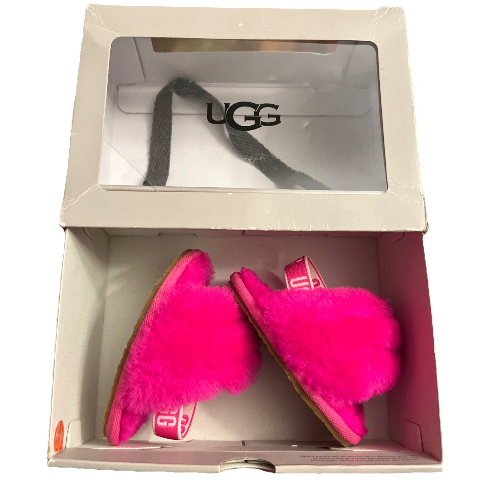 Size 2/3 Infant- UGG Fluff Yeah Slide Rock Rose Pink