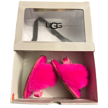 Size 2/3 Infant- UGG Fluff Yeah Slide Rock Rose Pink
